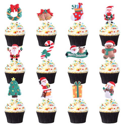 12pcs Christmas Cake Topper N31636