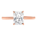 18K Rose Gold Solitaire Ring V80536