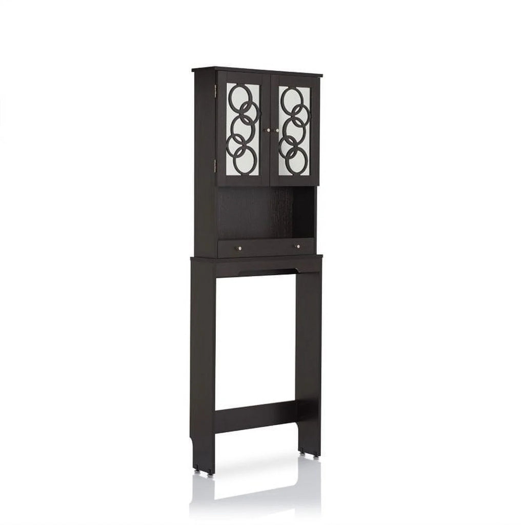 Cappuccino Wood Bathroom Space Saving Cabinet S964