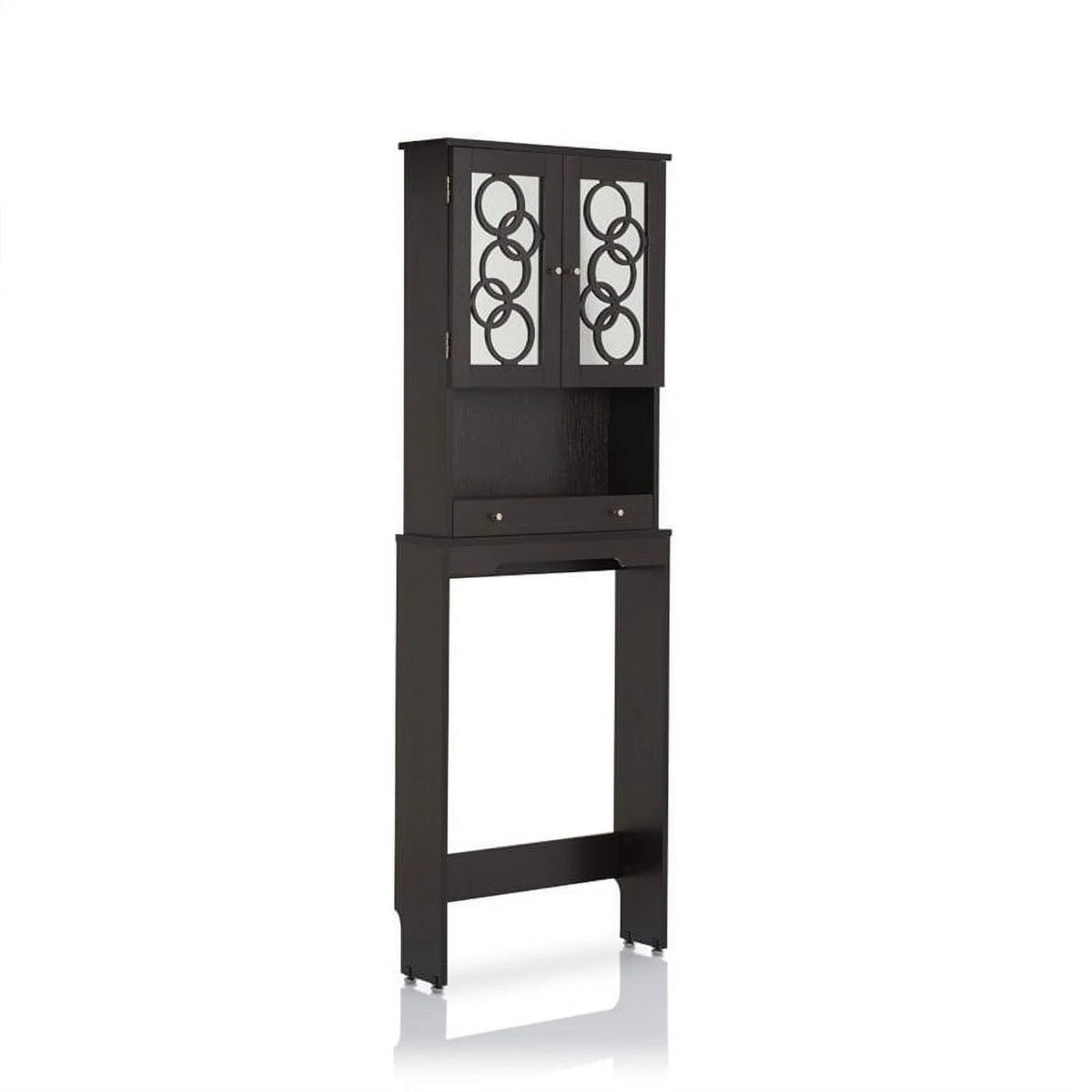 Cappuccino Wood Bathroom Space Saving Cabinet S964