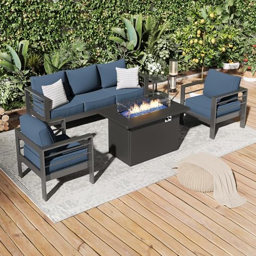 8 Piece Aluminum Patio Furniture Set with Olefin Cushion H292728
