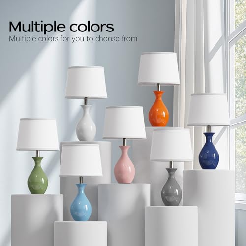 Ceramic Table Lamp Set of 2 White H959