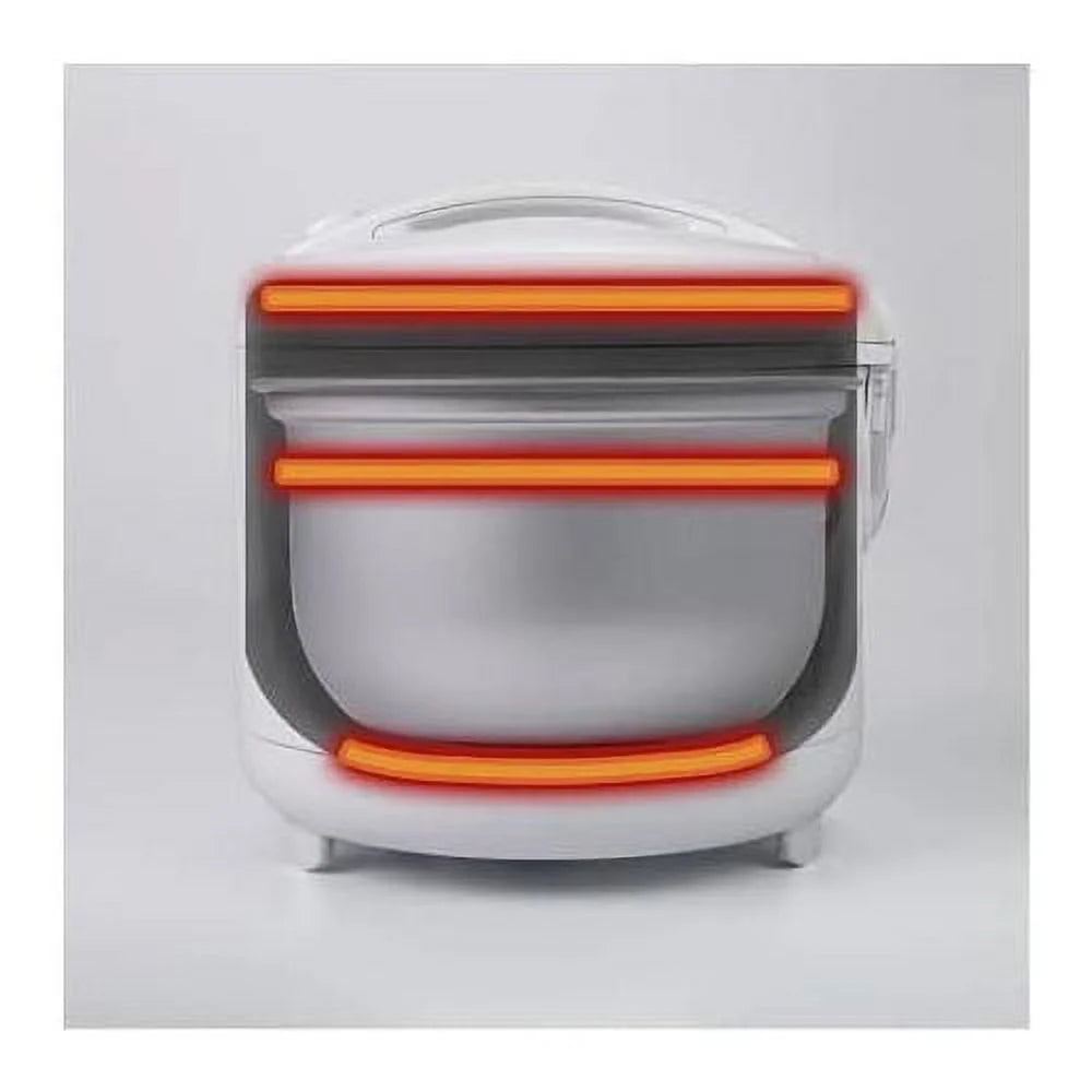 White Automatic Rice Cooker and Warmer with Rice Washing Bowl V358