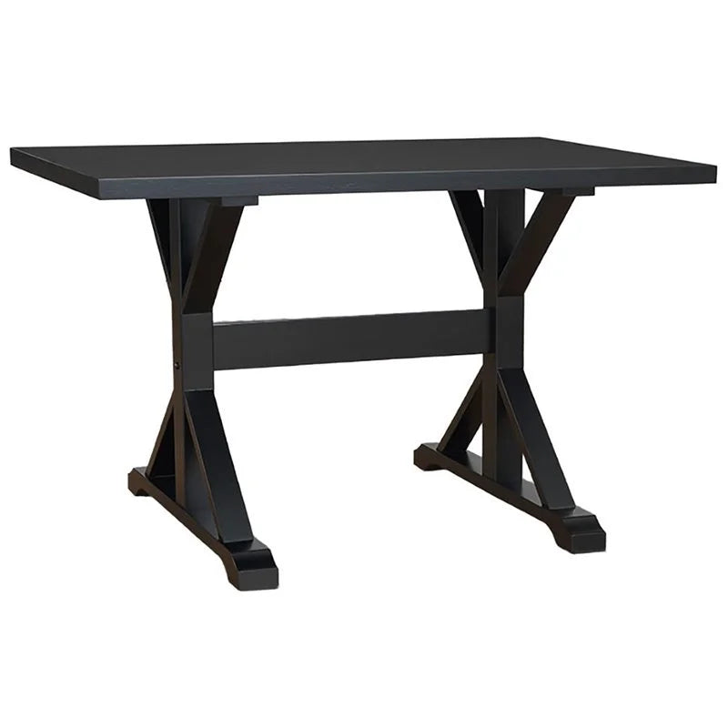 30 x 48 Trestle Table Antique Black S493