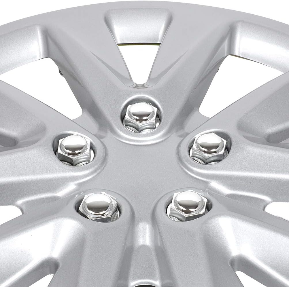 4PC Set 16 inch Silver Hubcap Wheel Cover Snap On Hubcap R735689