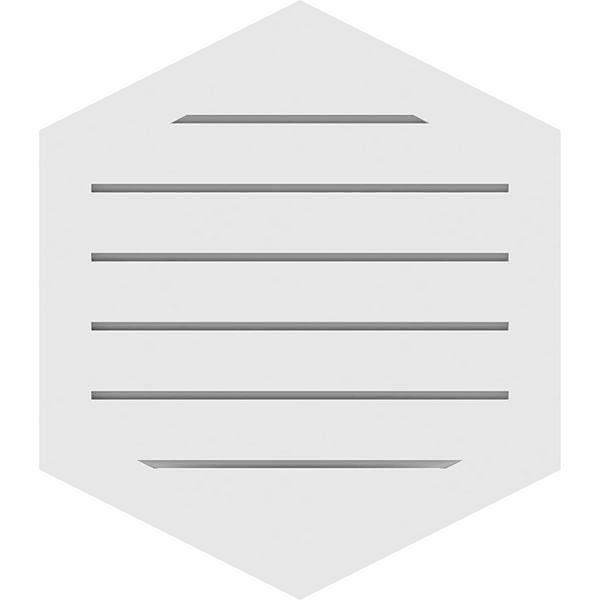 Vertical Peaked Surface Mount PVC Gable Vent R424882