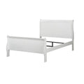 White Wooden Full Bed with Sleigh Headboard and Footboard B402432