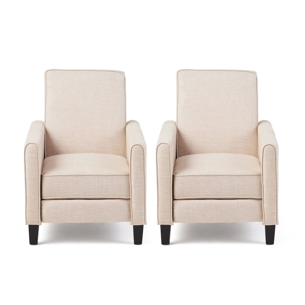 Set of 2 Fabric Recliner Moss Gray Z33845