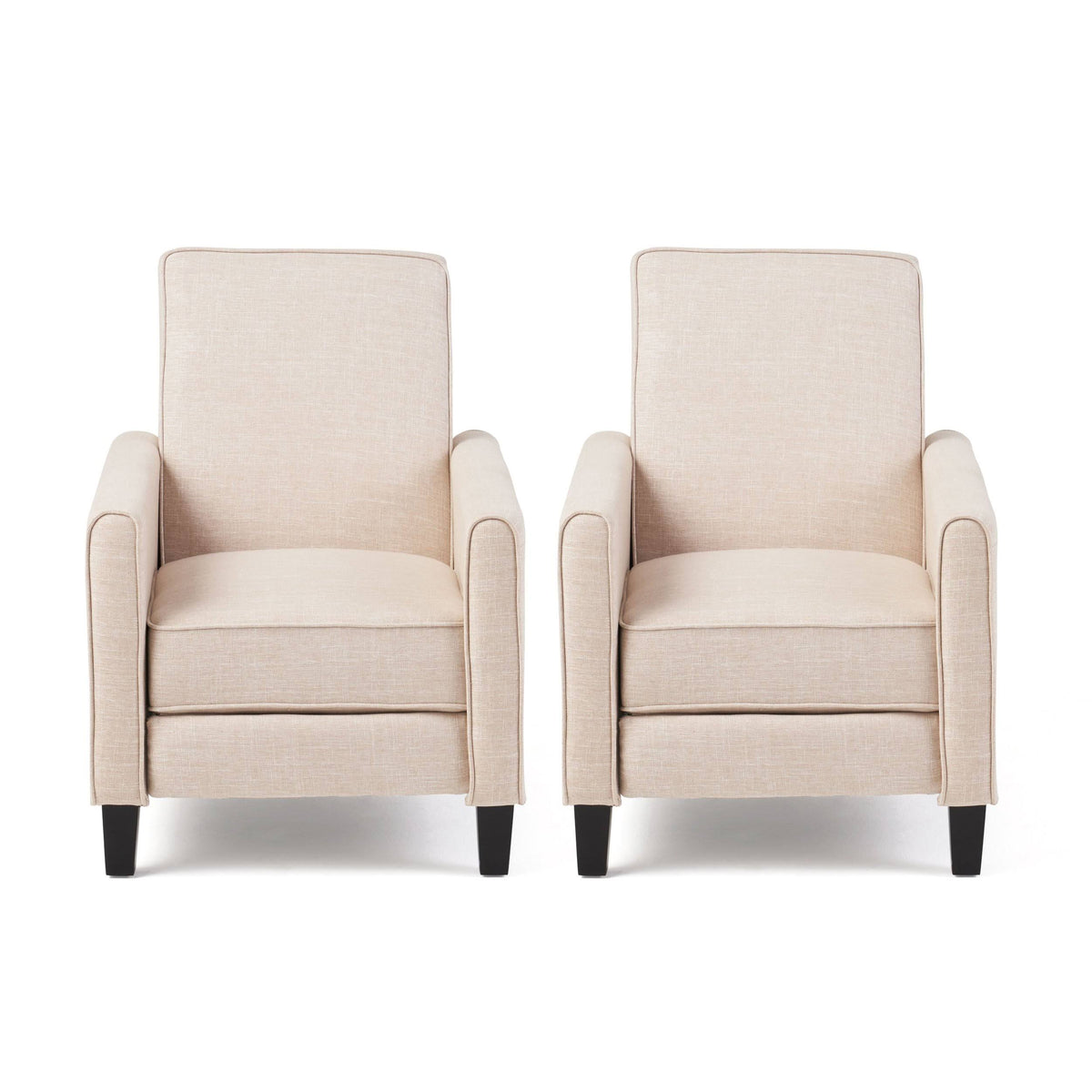 Set of 2 Fabric Recliner Moss Gray Z33845