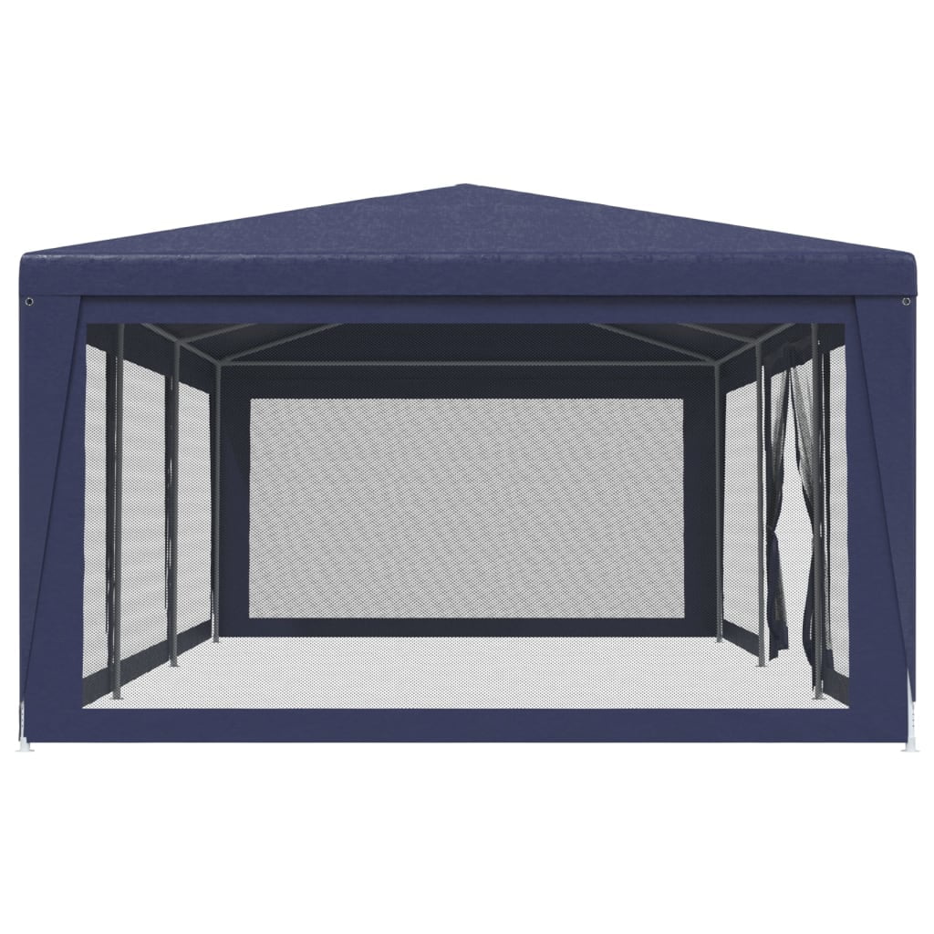 Party Tent with 8 Mesh Sidewalls Blue 29.5'x13.1' HDPE V440