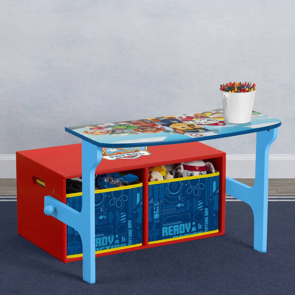 2-in-1 Activity Bench and Desk, Blue E961154