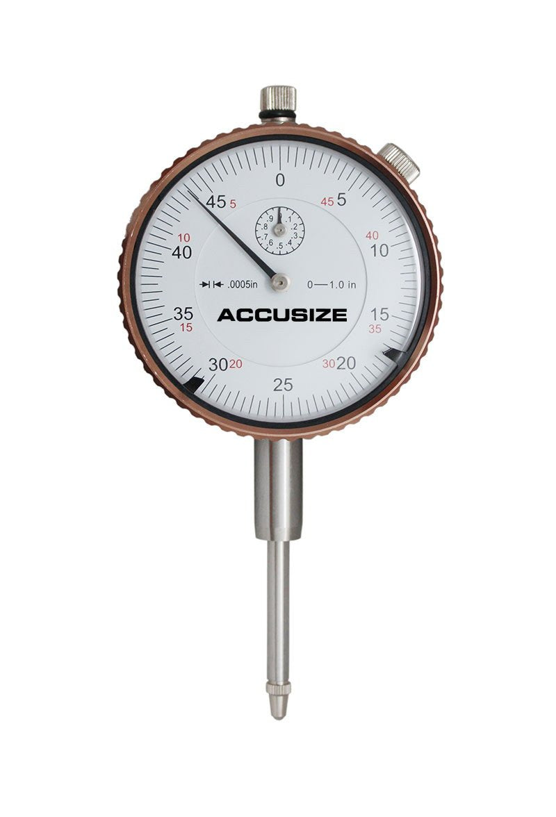 0-1'' by 0.0005'' Dial Indicators, Pack of 2 A842
