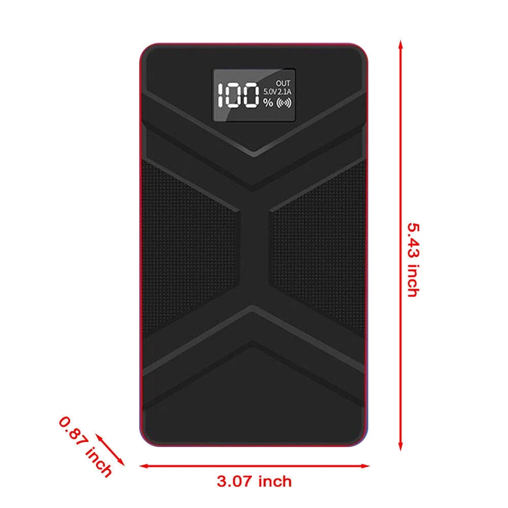 20000mAh Portable Car Jump Starter with LED Light Black Z49695