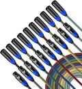 10Pack 6ft Nylon Braided XLR Male to Female Microphone Cable F415