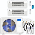 24,000 BTU 2 Zone Ceiling Cassette Ductless Air Conditioner and Heat Pump B621