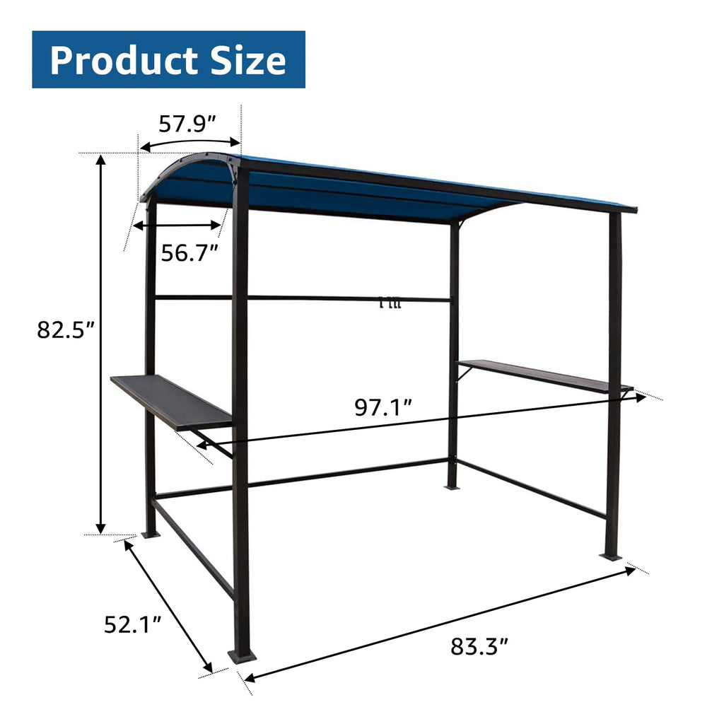 8FT x 4.6FT Outdoor Grill Gazebo E736447
