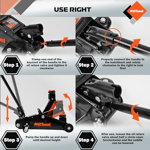 1.5 Ton Hydraulic Trolley Jack with Storage Case M8606