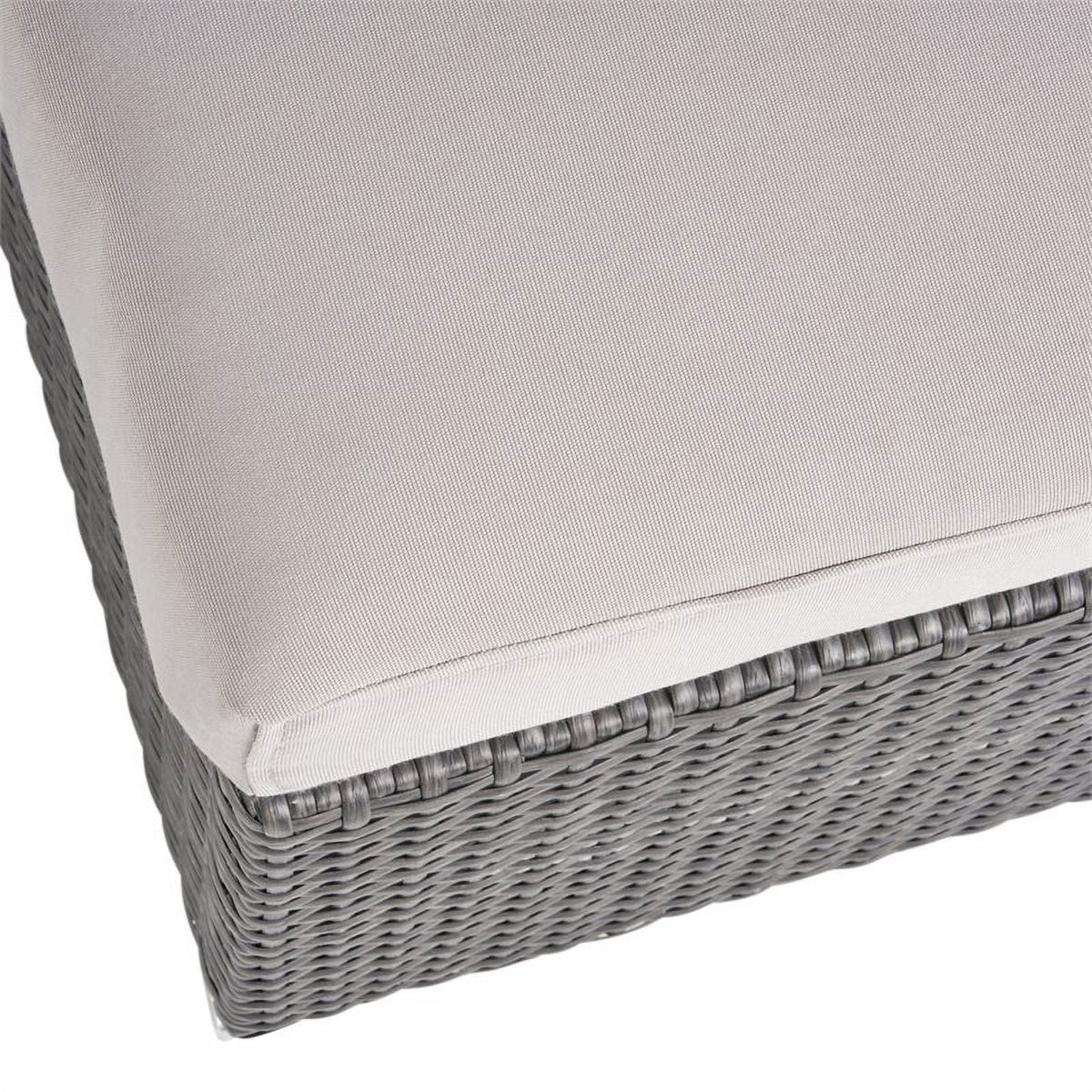Grey Wicker Sectional with Aluminum Frame Q741762