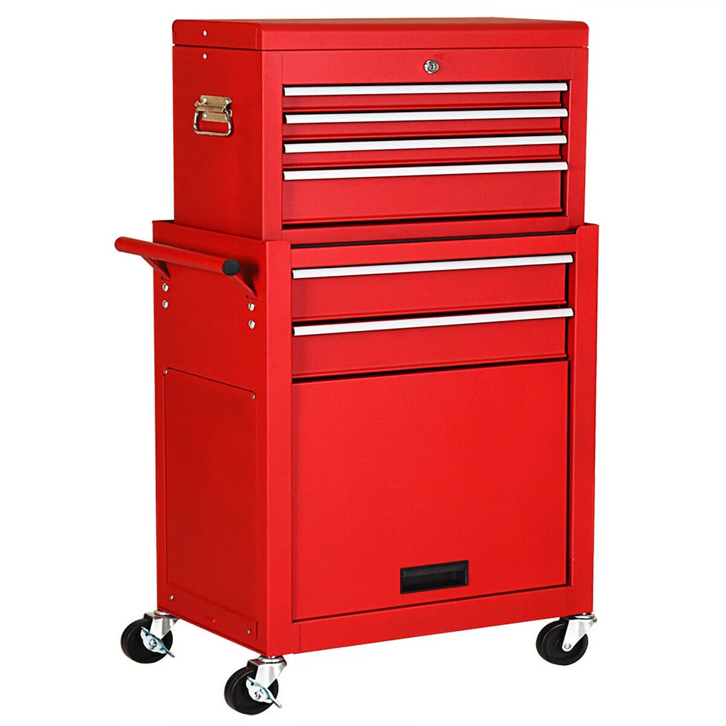 2 in 1 Rolling Storage Cabinet with 6 Drawers V879347