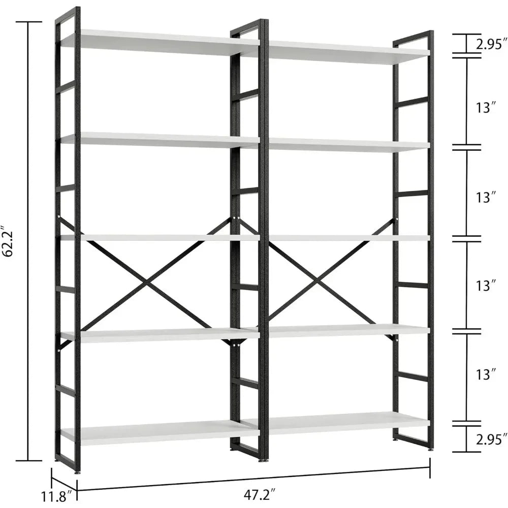 Tall 5 Tiers Bookcase Shelf D8762