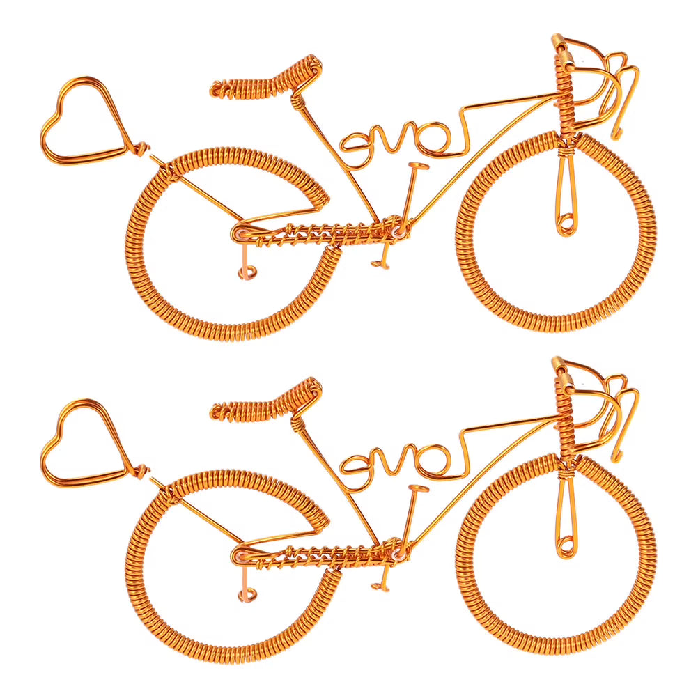 2pcs Metal Bike Model Figurines Home Ornaments D4181