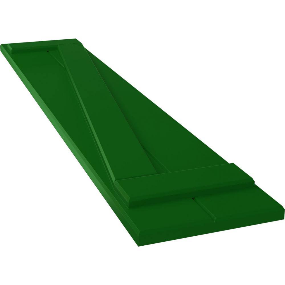 10 3/4x22W x 76x22H PVC Two Board Joined Board-n-Batten Shutters with Z-Bar Y410264