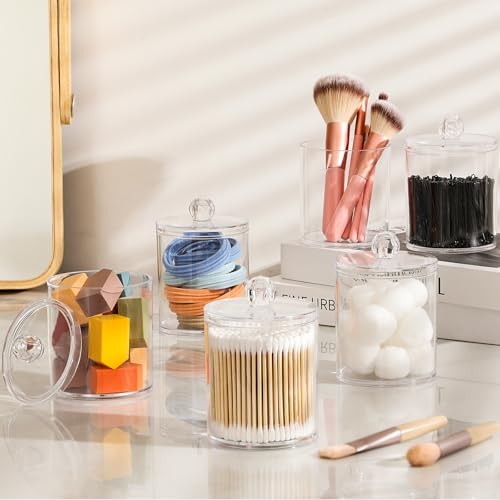 4 Pack Acrylic Qtip Holder Dispenser C4889