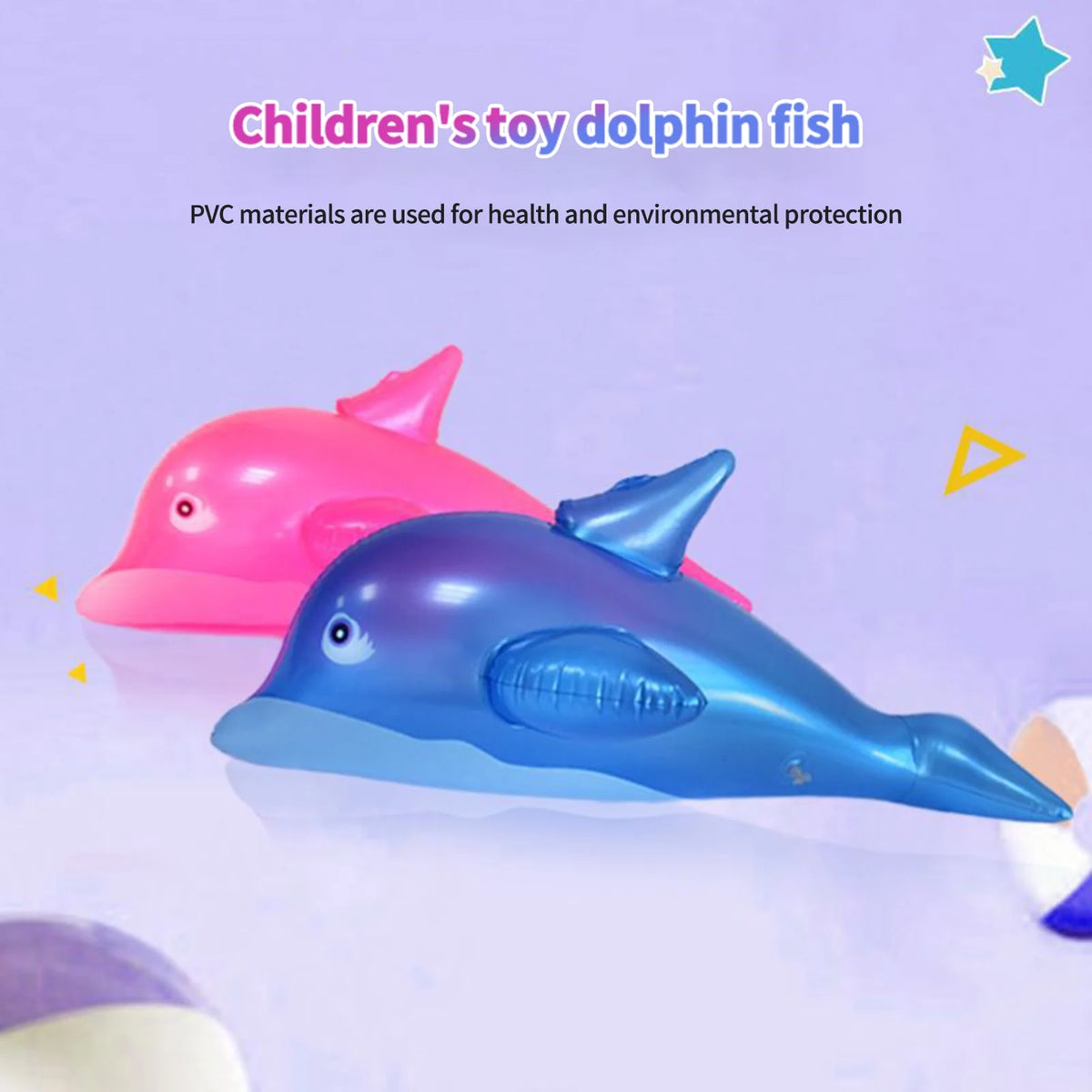 Blue PVC Inflatable Dolphin Fish Children Toy J626
