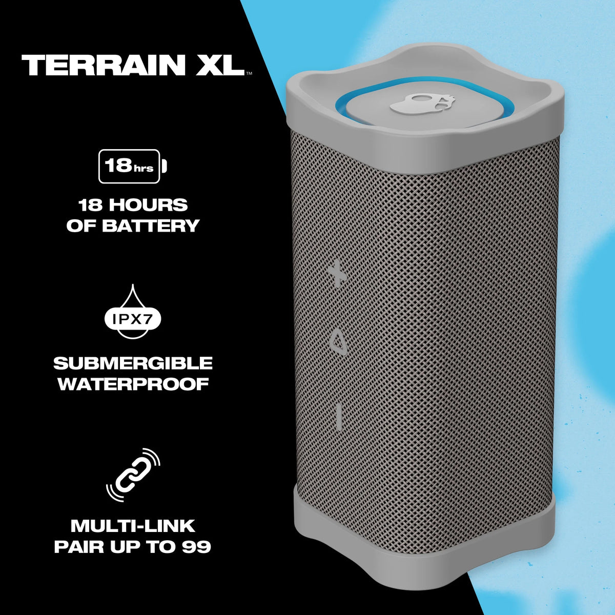 Compact Tough Wireless Speaker, Light Grey E66301