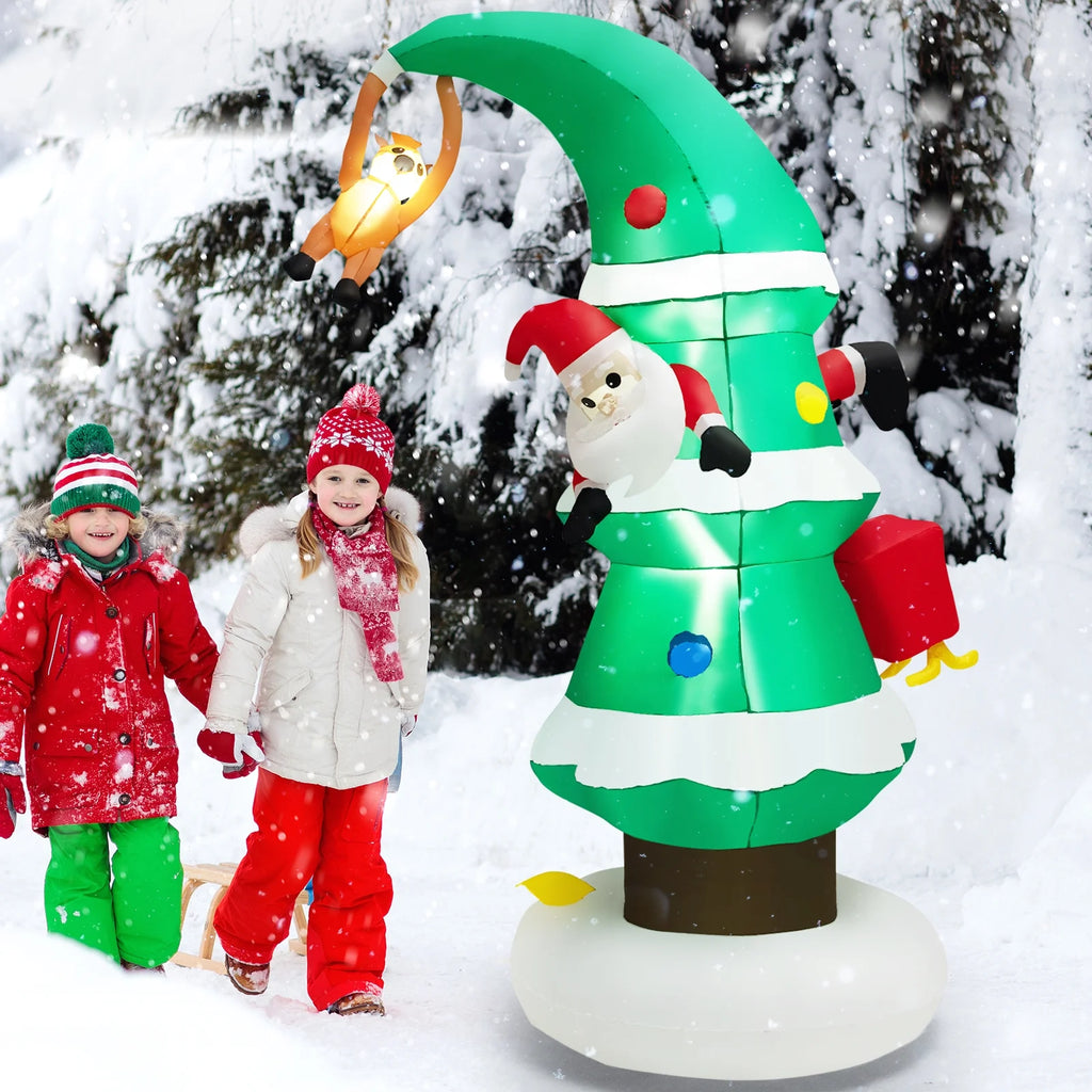 8 FT Inflatable Christmas Tree with Santa Claus A891916