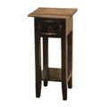 Distressed Antique Black Narrow Side Table V56635