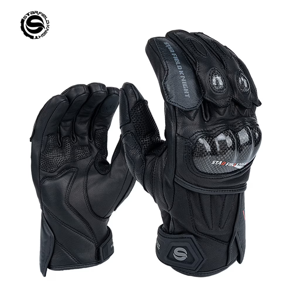 Vintage Leather Touchscreen Motorcycle Gloves Z447