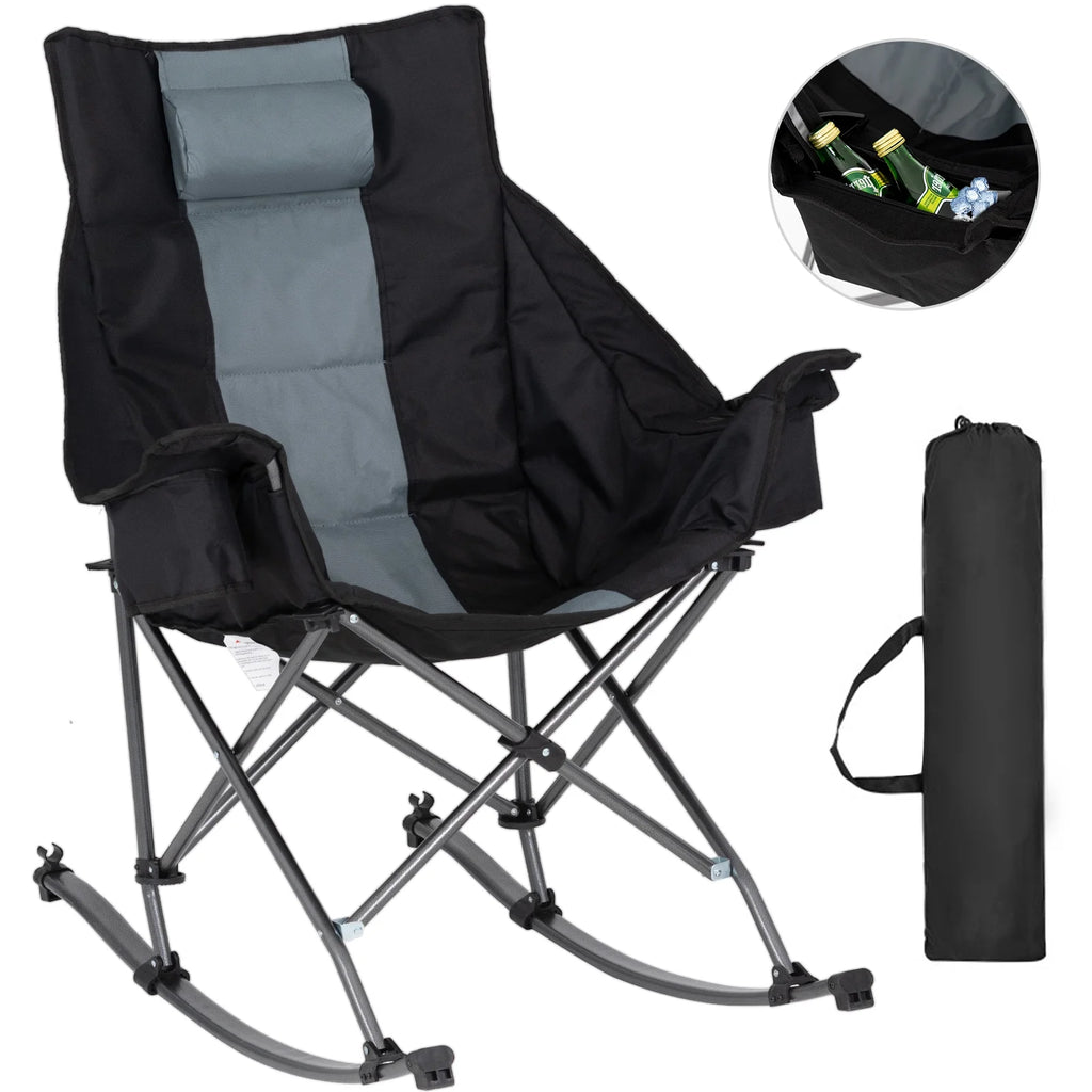 Folding Rocking Camping Chair with Carry Bag H4118