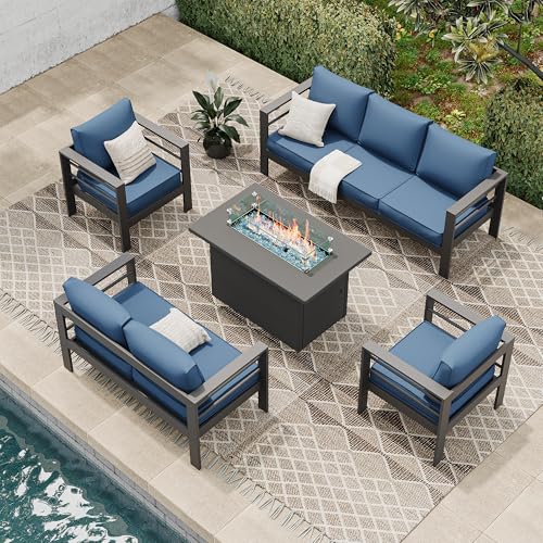 8 Piece Aluminum Patio Furniture Set with Olefin Cushion H292728