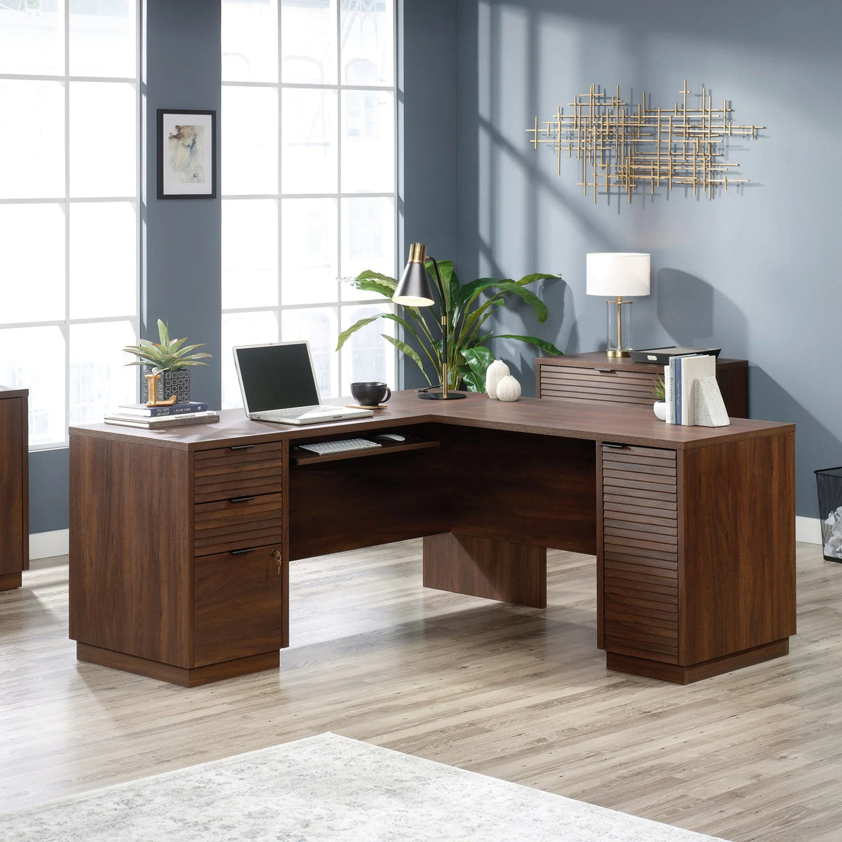 L-Shaped Engineered Wood Desk E511184