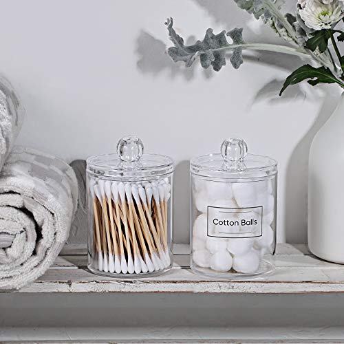 4 Pack Acrylic Qtip Holder Dispenser C4889