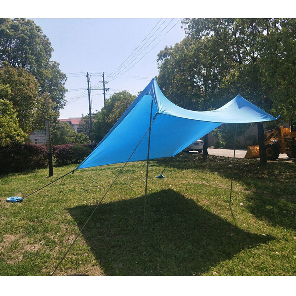 10 x 10 ft Pop Up Beach Canopy Tent with Stability Poles O845603