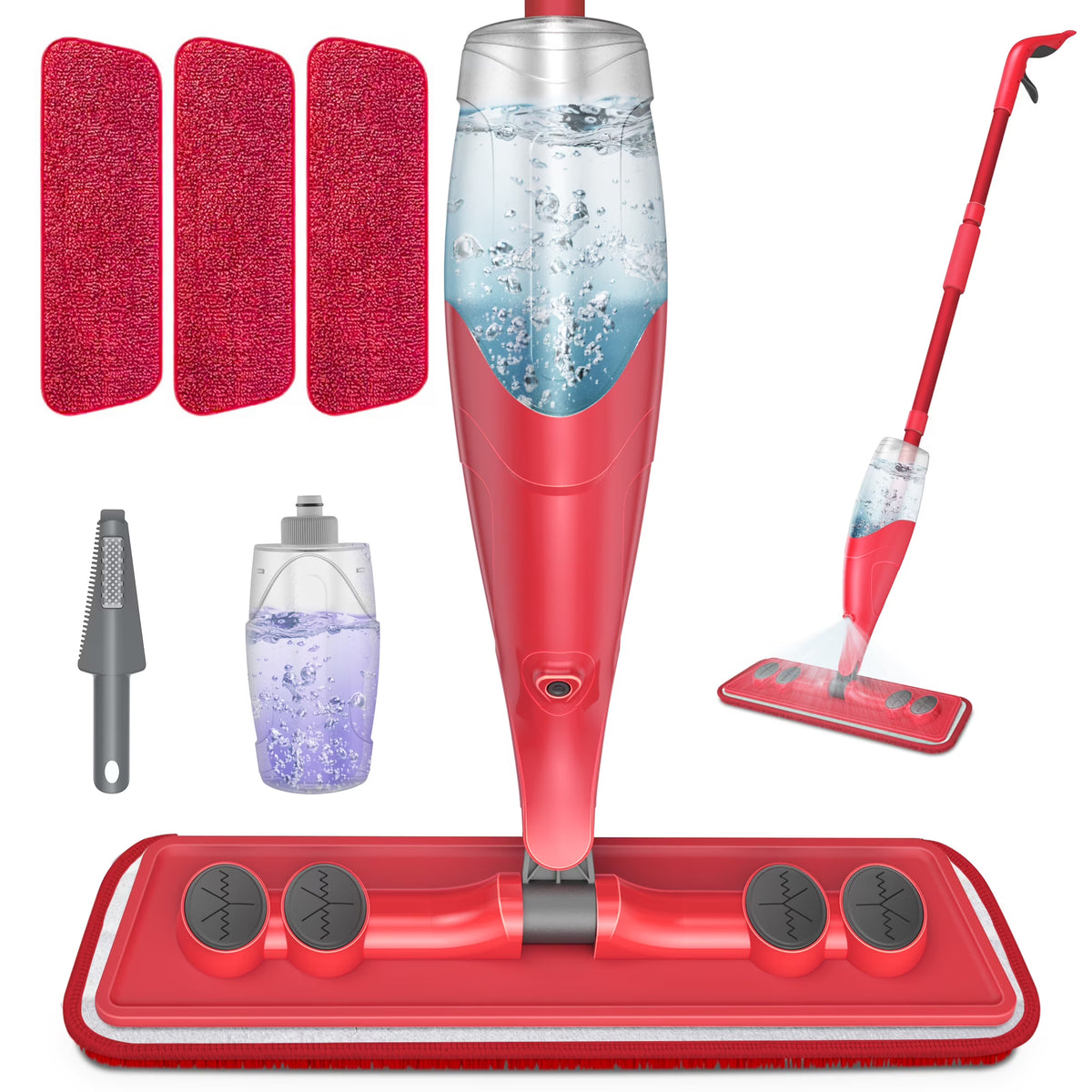 Microfiber Spray Mop with 3 Washable Pads X788524