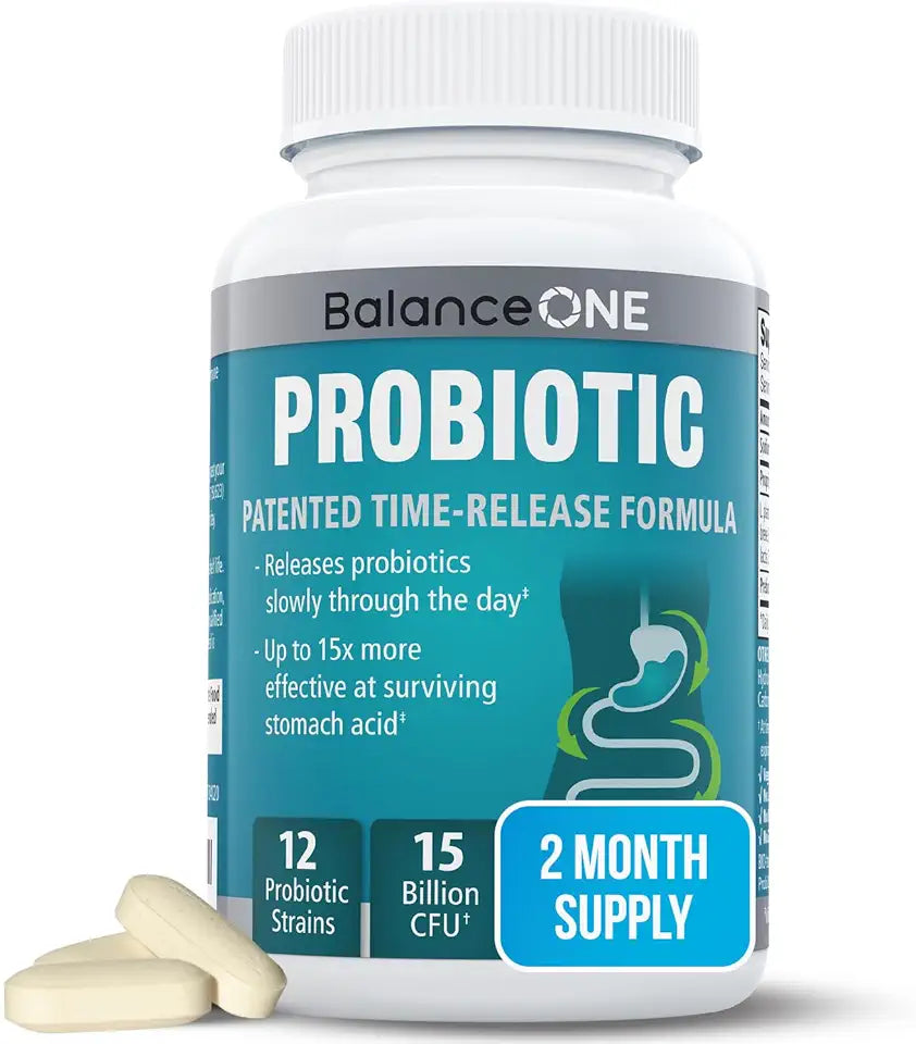 Probiotics for Women & Men 15 Billion CFU 12 Strains 60 Tablets I627921