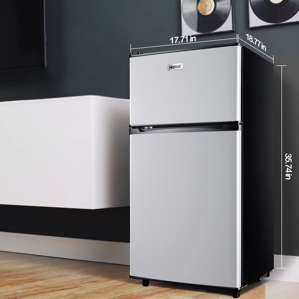 3.5 Cu ft Two Door Mini Fridge with Freezer X5980