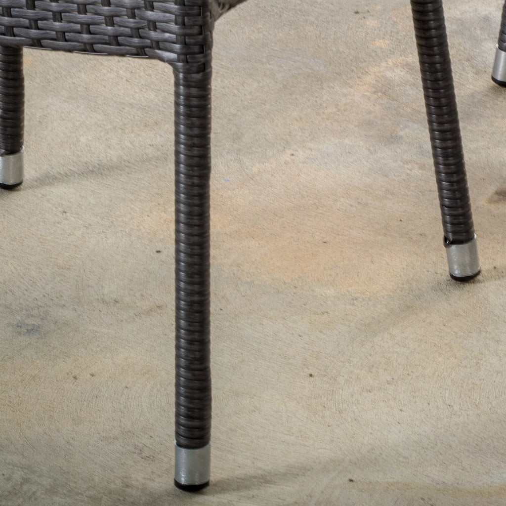 Grey Wicker Stackable Chairs Set of 2 G53692