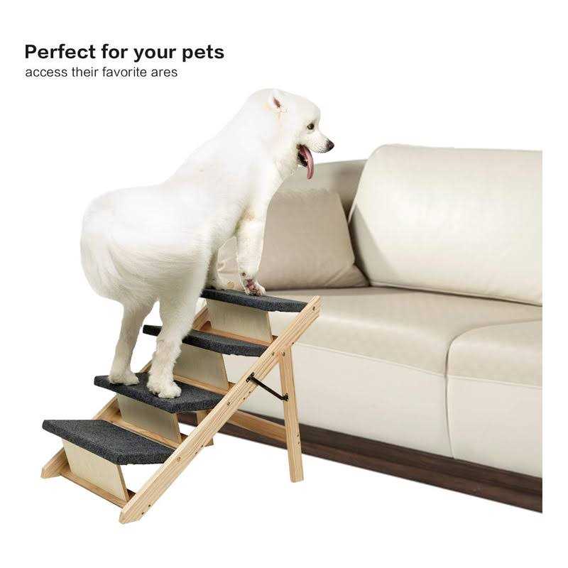 Foldable 4 Levels Wooden Pet Stairs & Ramp E563
