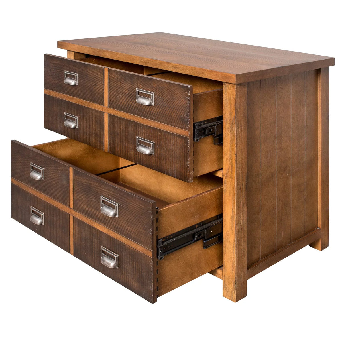 Wood Lateral File With Legal/Letter File Drawer Brown J911429