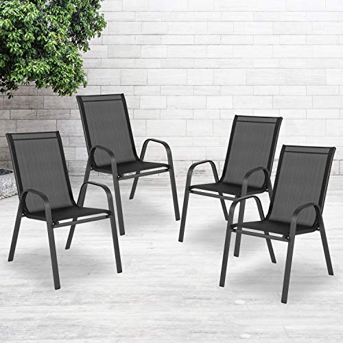 4 Pack Brown Outdoor Stack Chair K614