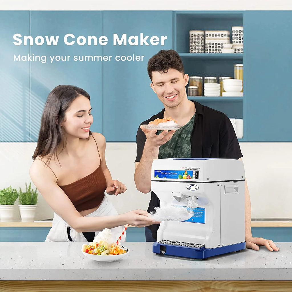Blue Electric Ice Crusher Snow Cone Machine 265lbs/hr D436899