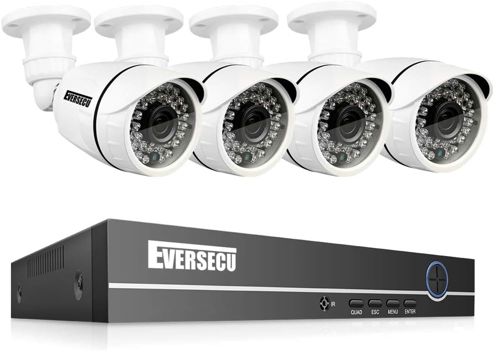 4 Channel 1080P DVR Security Camera System with 4 Weatherproof Cameras U88531