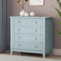 Antique Blue 4 Drawer Wooden Dresser S9779