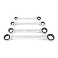 SAE Ratcheting Double Box End Wrench Set, 4 Piece G1325