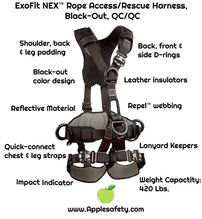 Black-Out Rope/Rescue Harness - Large X611