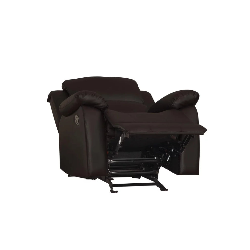 Dark Brown Faux Leather Reclining Chair W9531